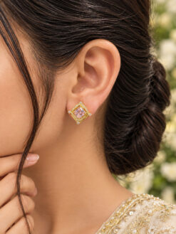Anti Tarnish Square Stud Earring Premium Brass Geometric Jewelry
