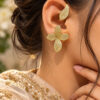 Anti Tarnish Flower Earcuff Premium Brass Floral Jewelry