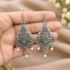 Floral Art Hook Earring – Elegant Design for Stylish Everyday Looks 4 Floral Art Hook Earring stylish floral brass jewelry