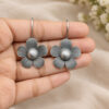 Beautiful Flower Earring floral brass jewelry elegant designer fashion