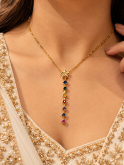 Anti Tarnish Star Necklace Elegant Celestial Brass Jewelry for Women