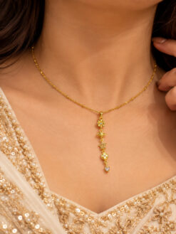 Anti Tarnish Unique Necklace Exquisite Modern Brass Jewelry for Women