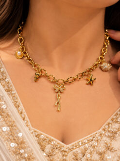 Anti Tarnish Stylish Necklace Elegant Premium Brass Jewelry for Women