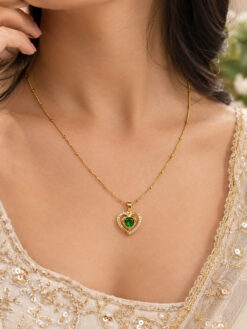 Anti Tarnish Heart Necklace with Elegant Heart Pendant and Premium Polish
