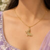 Anti Tarnish Butterfly Necklace with Elegant Butterfly Design and Premium Polish