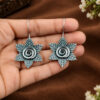 Flower Hook Earring with elegant floral design and premium polish