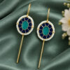 Round Meenakari Earcuff with Traditional Decorative Design for Women