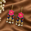 Flower Meenakari Earring colorful floral traditional ethnic jewelry design