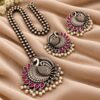 Peacock Necklace Set traditional brass jewelry with premium polish