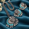 Peacock Necklace Set traditional brass jewelry with premium polish