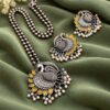 Peacock Necklace Set traditional brass jewelry with premium polish