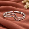 Designer Silver Bracelet brass silver-toned jewelry with premium polish