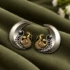 Two Tone Peacock Earring brass traditional jewelry with premium polish