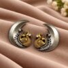 Two Tone Peacock Earring brass traditional jewelry with premium polish