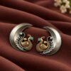 Two Tone Peacock Earring brass traditional jewelry with premium polish