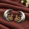 Two Tone Peacock Earring brass traditional jewelry with premium polish