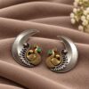 Two Tone Peacock Earring brass traditional jewelry with premium polish