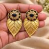 Gold Plated Leaf Earring brass nature inspired jewelry with premium polish