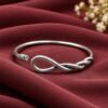 Unique Silver Bangle brass traditional jewelry with premium silver-toned polish