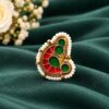 Gold Plated Peacock Ring brass traditional jewelry with premium polish