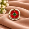 Square Meenakari Earring traditional ethnic brass jewellery