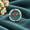 Square Meenakari Earring traditional ethnic brass jewellery