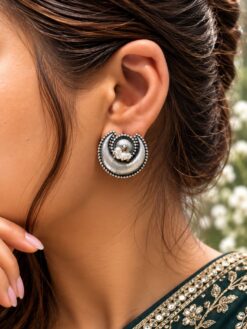 Moon Stud Earring with elegant celestial design and premium polish
