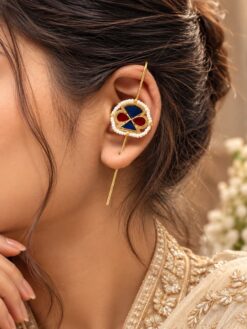 Designer Gold Plated Earcuff with Elegant Golden Finish for Women