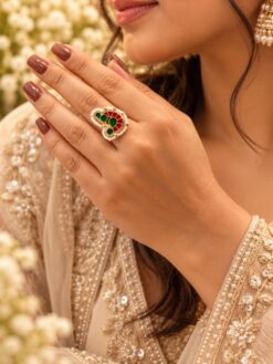 Gold Plated Peacock Ring brass traditional jewelry with premium polish