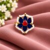 Meenakari Lotus Ring floral traditional brass jewellery