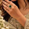 Meenakari_Lotus_Ring floral traditional brass jewellery