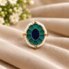 Meenakari Round Ring colourful traditional brass jewellery