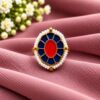Meenakari Round Ring colourful traditional brass jewellery
