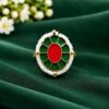 Meenakari Round Ring colourful traditional brass jewellery