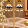 Gold Plated Meenakari Jhumka traditional colourful brass earrings