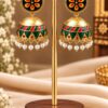 Gold Plated Meenakari Jhumka traditional colourful brass earrings