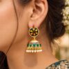 Gold Plated Meenakari Jhumka traditional colourful brass earrings