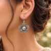 Beautiful Flower Earring – Elegant Design for Party Wear 6 Beautiful Flower Earring floral brass jewelry elegant designer fashion