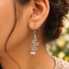 Leaf Hook Earring elegant brass jewelry design