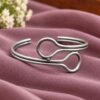 Designer Silver Bracelet brass fashion jewelry with elegant silver finish and premium polish