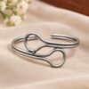 Designer Silver Bracelet brass fashion jewelry with elegant silver finish and premium polish