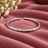 Minimalist Silver Bracelet with elegant brass design, silver finish, premium polish and stylish fashion jewelry