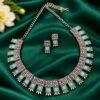 Oxidized Square Choker Necklace Set with brass design, traditional detailing and premium antique-inspired finish