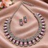 Oxidized Square Choker Necklace Set with brass design, traditional detailing and premium antique-inspired finish