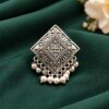 Adjustable Square Ring modern geometric designer brass jewelry