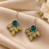 Oxidized Hook Earring traditional brass antique style ethnic jewelry