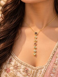Anti Tarnish Heart Necklace with Elegant Heart Pendant Design
