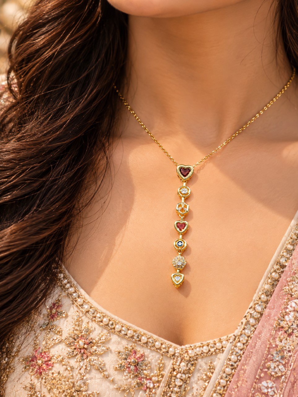 Anti Tarnish Heart Necklace – Elegant Jewellery for Everyday Glamour 1 Anti Tarnish Heart Necklace with Elegant Heart Pendant Design