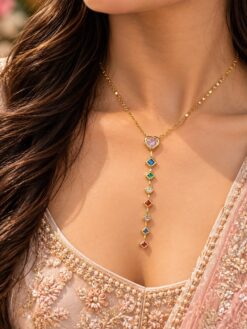 Anti Tarnish Geometric Necklace Modern Designer Jewellery