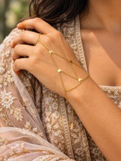 Anti Tarnish Butterfly Hathphool Elegant Hand Jewellery